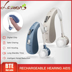 Rechargeable Hearing Aid Sound Amplifier Audífonos Wireless Hearing Aids for Elderly Moderate to Severe Loss Behind the Ear Care