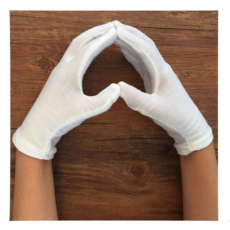 2 pairs children's white cotton gloves boy and girl white dancing glove kids white etiquette gloves R263