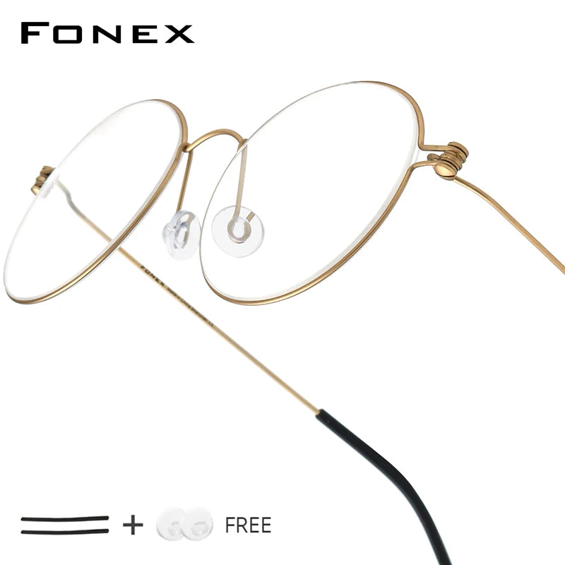 FONEX B Titanium Glasses Frame Women Brand Design Eyeglasses Men Korean Denmark Ultralight-Weight Morten Screwless Eyewear 7510