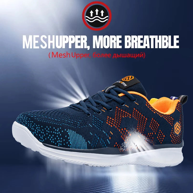 LARNMERN Safety Shoes for Work Men Steel Toe Construction Sneakers Boots Puncture Proof  Anti-slip Women Shoes