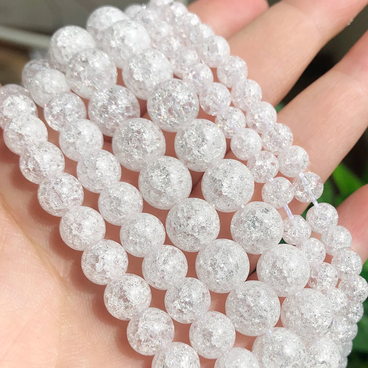 wholesale Natural Stone Beads Clear Quartz Round Loose Beads For Jewelry Making 15.5inch/strand Pick Size 4/6/8/10/12mm -F00102
