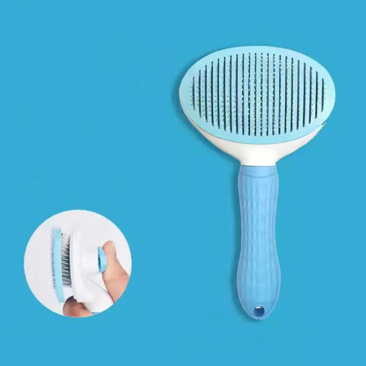 Pet Dog Grooming Hair Remover Brush Self Cleaning Pet Cat Hair Removal Slicker Dematting Comb Brush Grooming Accessories tool