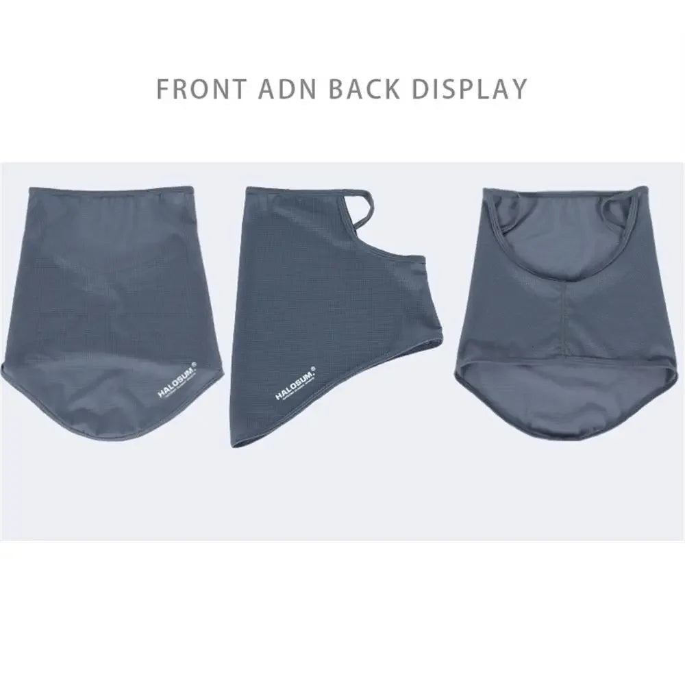 Summer Ice Silk Full Face Mask Balaclava Breathable Sun And UV Protection Motorcycle Scarf Neck Gaiter Bike Sun Protection