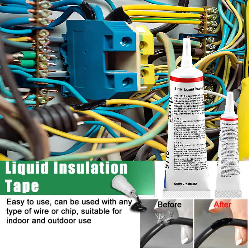 Waterproof Liquid Electrical Tape Rubber Insulating Cable Wire Coat Glue Insulation Adhesives Sealer Home Fix Line Glue