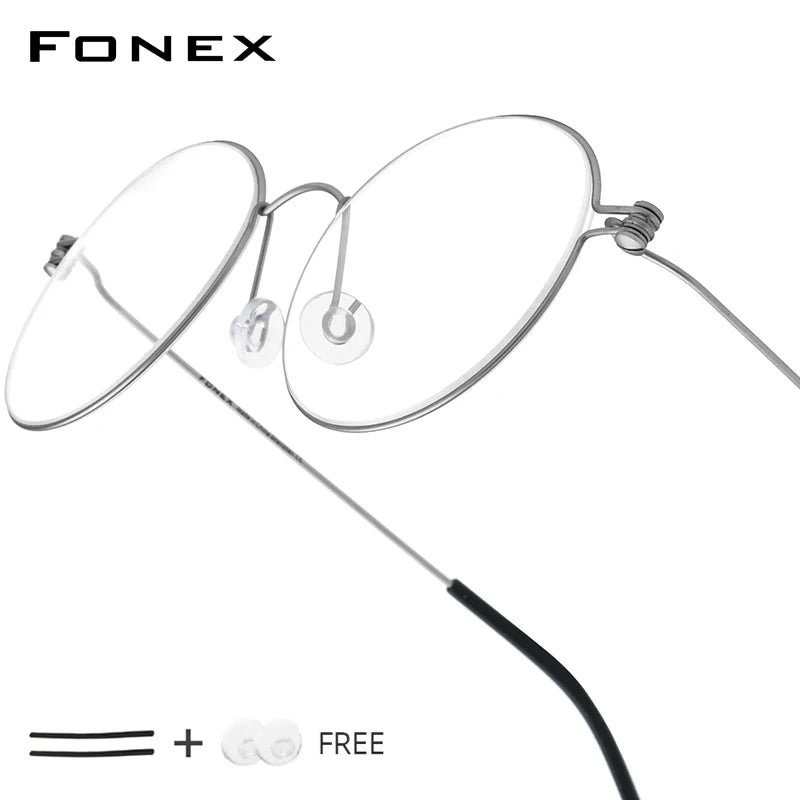 FONEX B Titanium Glasses Frame Women Brand Design Eyeglasses Men Korean Denmark Ultralight-Weight Morten Screwless Eyewear 7510