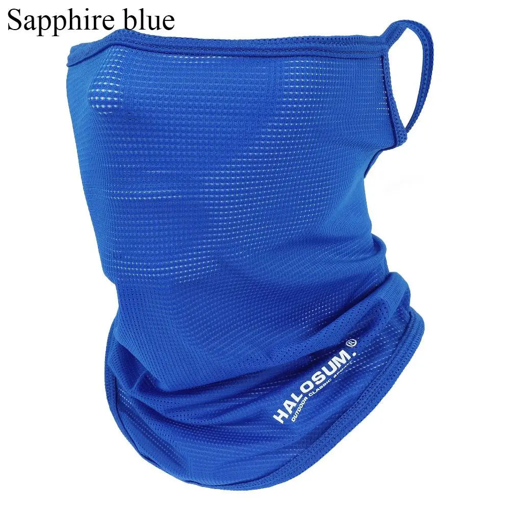 Summer Ice Silk Full Face Mask Balaclava Breathable Sun And UV Protection Motorcycle Scarf Neck Gaiter Bike Sun Protection
