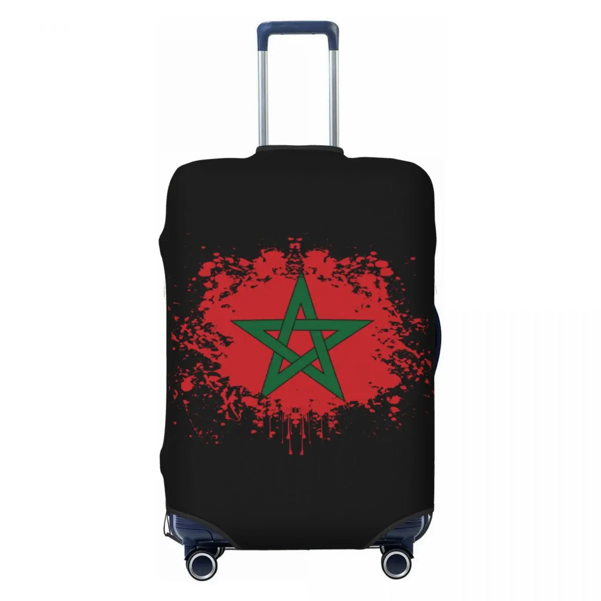 Custom Moroccan Proud Morocco Flag Suitcase Cover Elastic Travel Luggage Covers for 18-32 inch