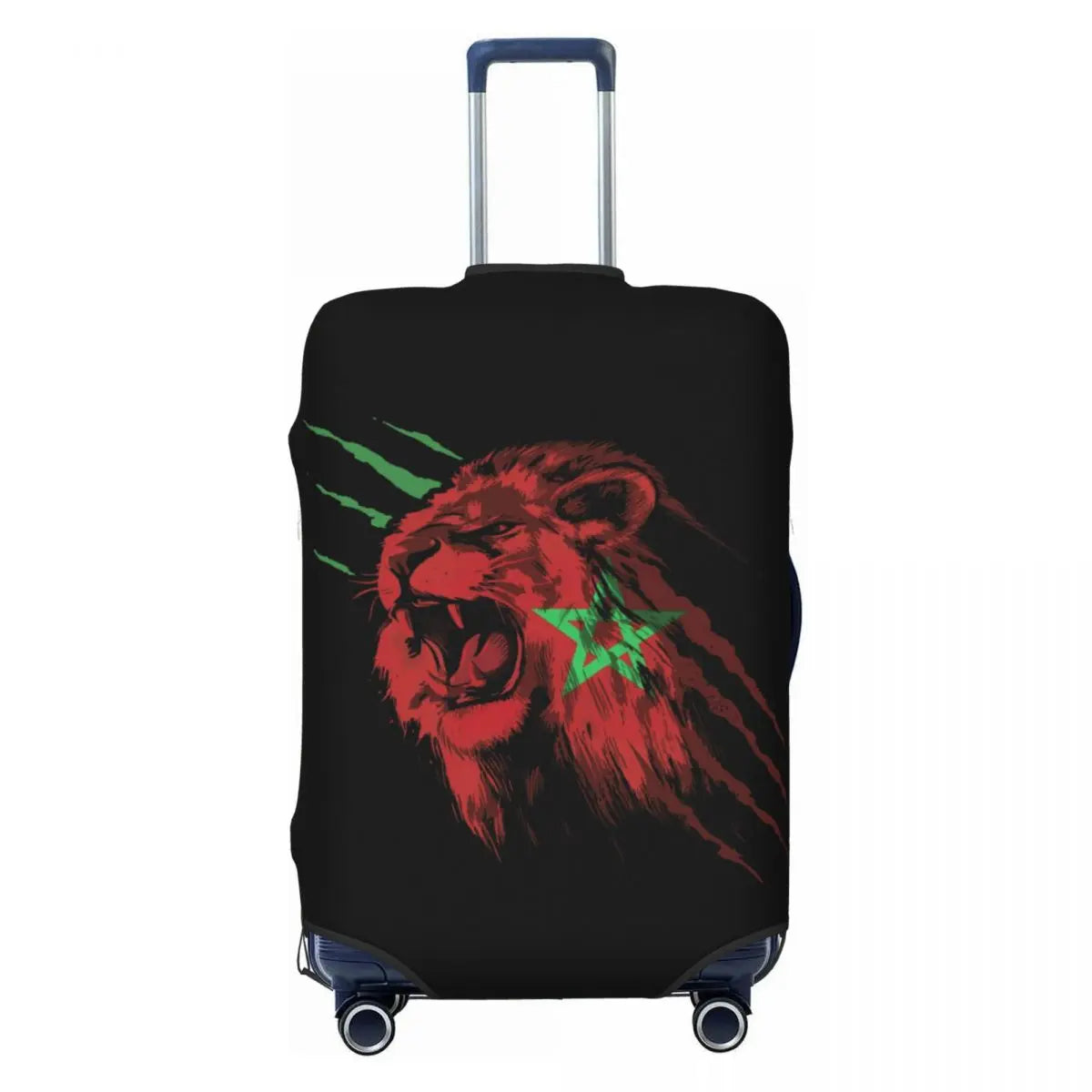 Custom Moroccan Proud Morocco Flag Suitcase Cover Elastic Travel Luggage Covers for 18-32 inch