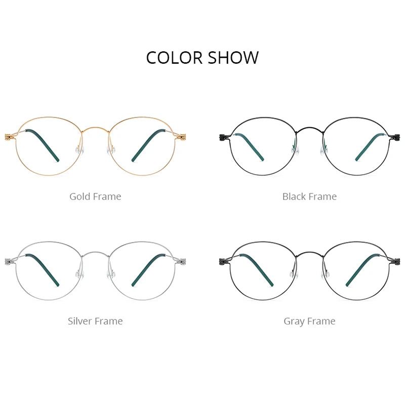 FONEX B Titanium Glasses Frame Women Brand Design Eyeglasses Men Korean Denmark Ultralight-Weight Morten Screwless Eyewear 7510
