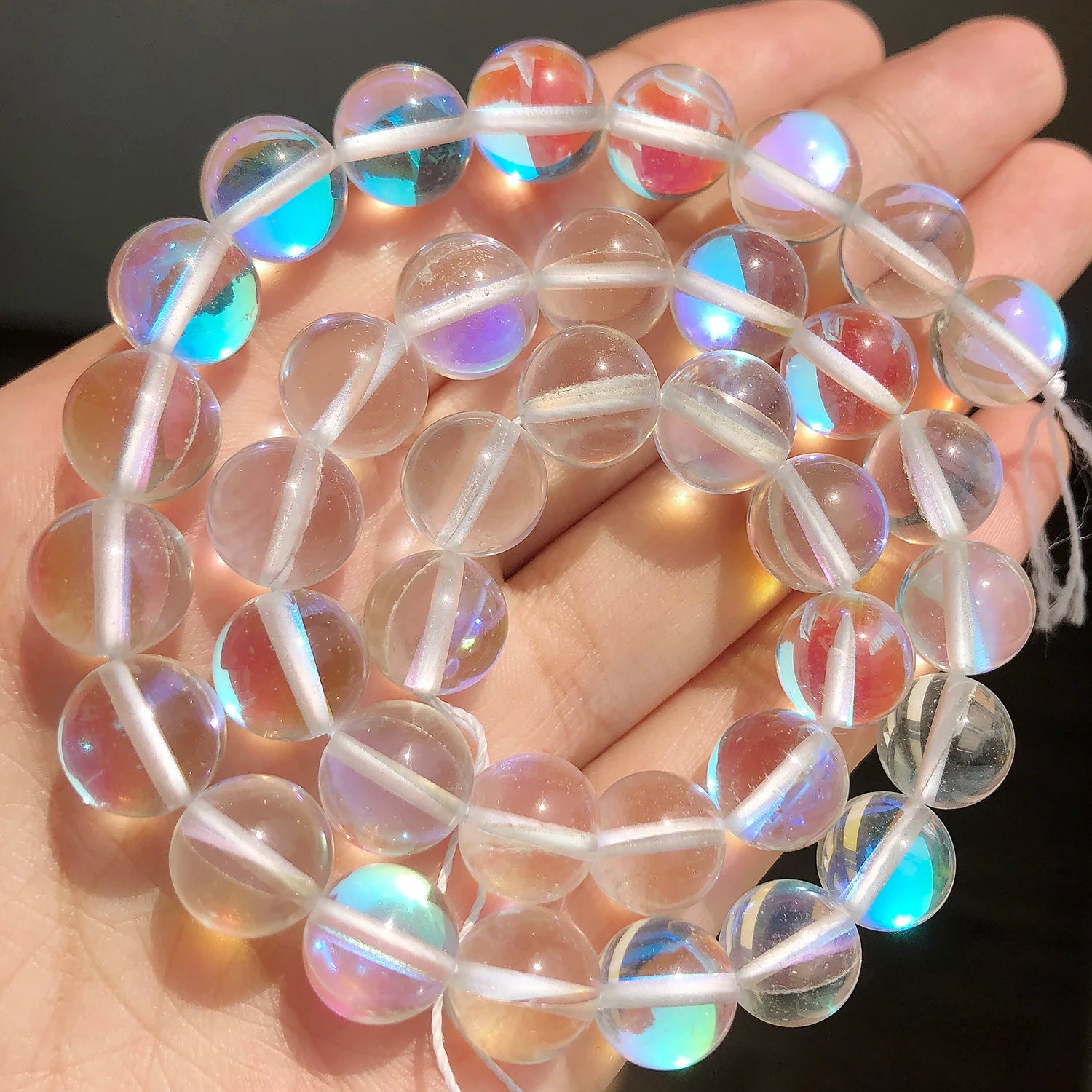 wholesale Natural Stone Beads Clear Quartz Round Loose Beads For Jewelry Making 15.5inch/strand Pick Size 4/6/8/10/12mm -F00102