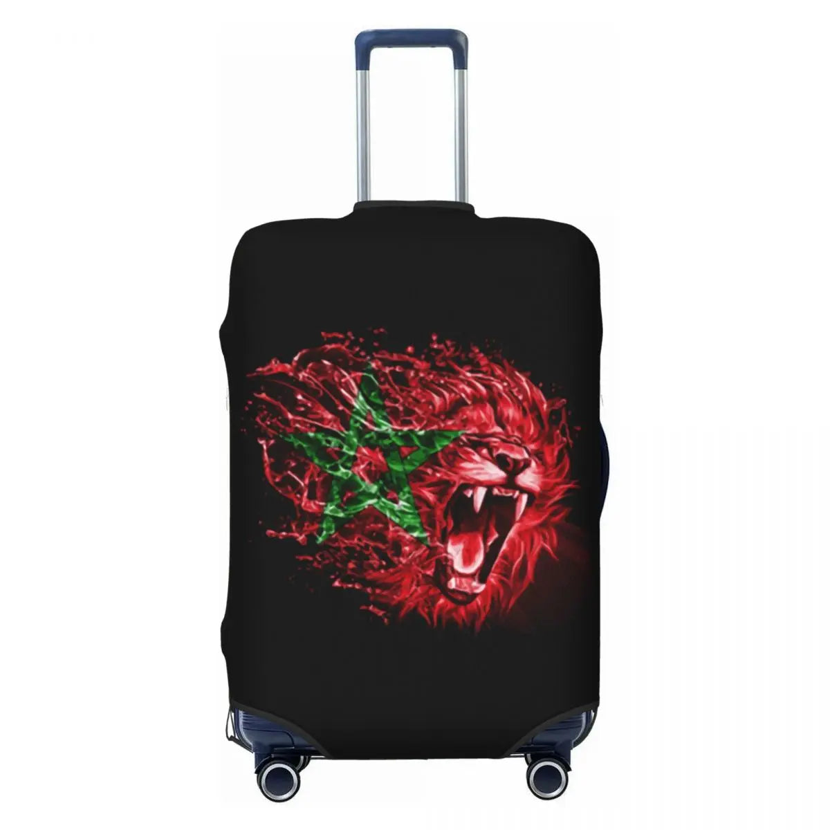 Custom Moroccan Proud Morocco Flag Suitcase Cover Elastic Travel Luggage Covers for 18-32 inch