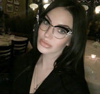 45120 Optical Luxury Cat Eye Glasses Frames Women Shiny Rhinestones Eyewear EyeGlasses