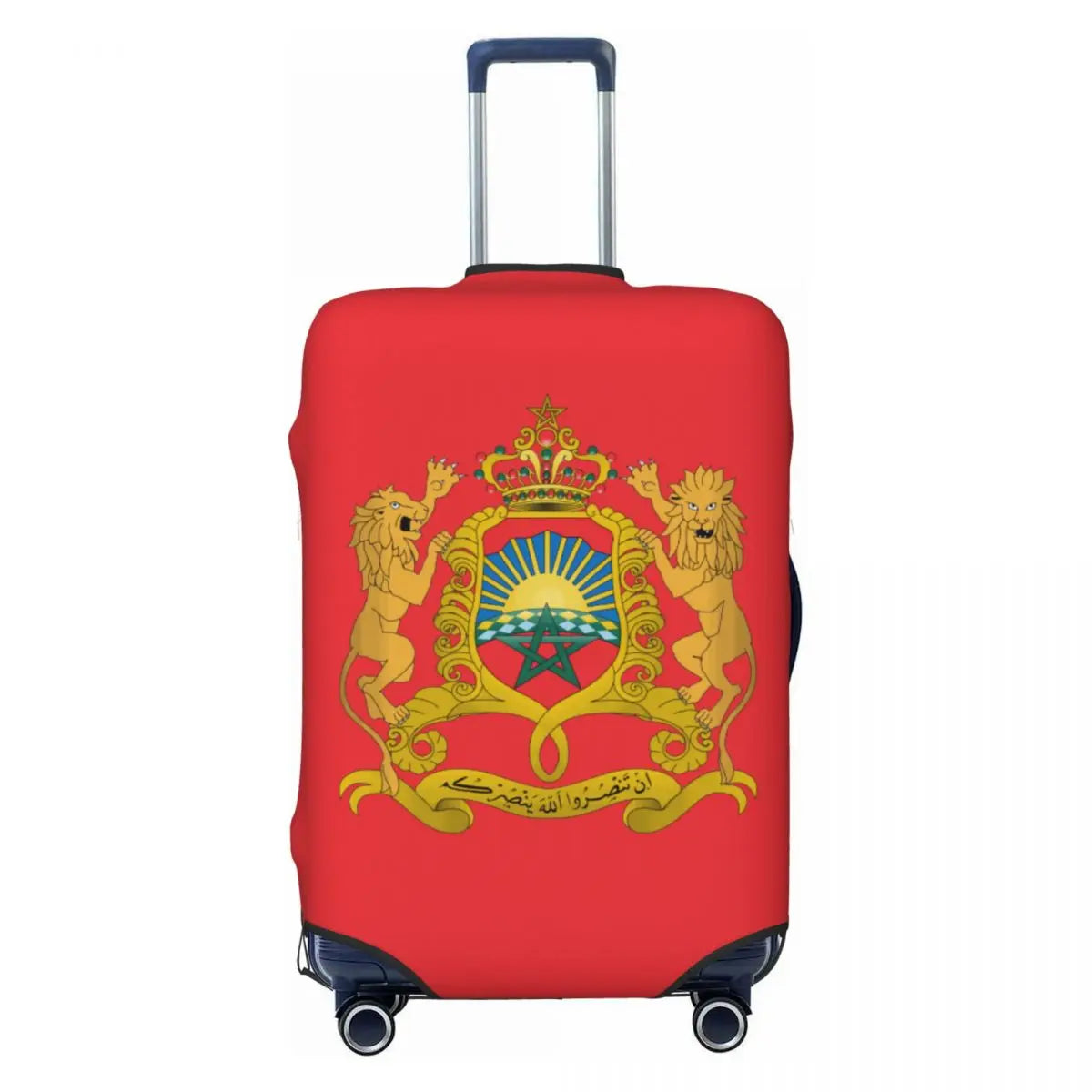Custom Moroccan Proud Morocco Flag Suitcase Cover Elastic Travel Luggage Covers for 18-32 inch