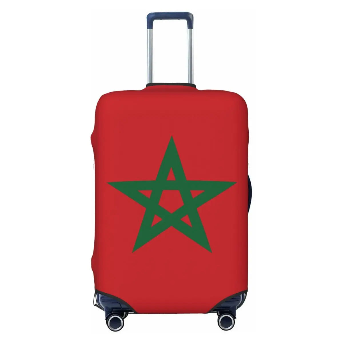 Custom Moroccan Proud Morocco Flag Suitcase Cover Elastic Travel Luggage Covers for 18-32 inch