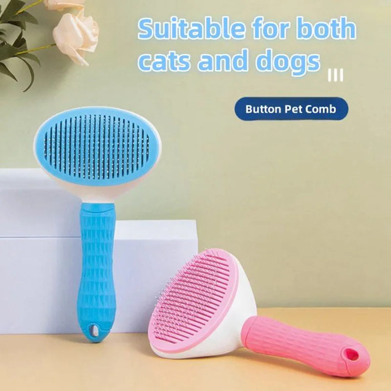 Pet Dog Grooming Hair Remover Brush Self Cleaning Pet Cat Hair Removal Slicker Dematting Comb Brush Grooming Accessories tool