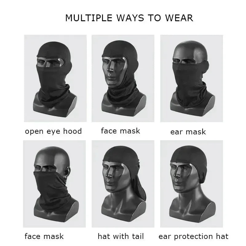 Tactical Balaclava Face Mask Summer Cooling Neck Gaiter Hiking Scarves Men Motorcycle Cycling Helmet Hood Sun Protection