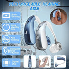Rechargeable Hearing Aid Sound Amplifier Audífonos Wireless Hearing Aids for Elderly Moderate to Severe Loss Behind the Ear Care